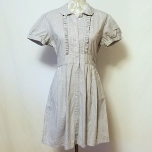 Andrew & Co. Ruffle Front Pinstripe Dress Sz XL